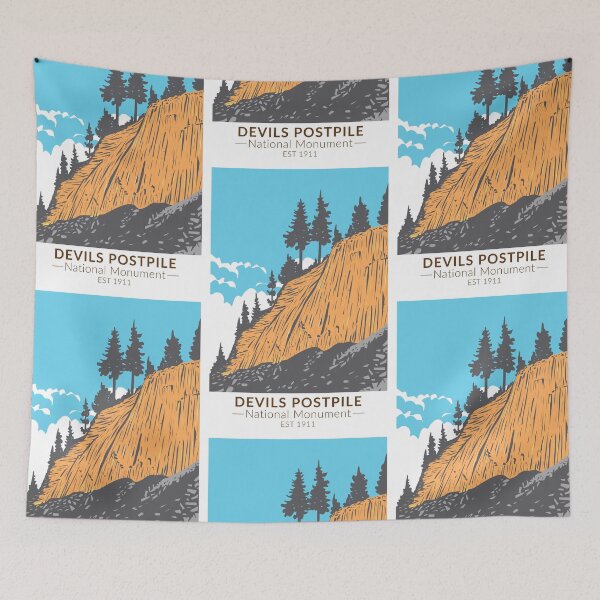 Item preview, Devils Postpile National Monument California Vintage designed and sold by KrisSidDesigns.
