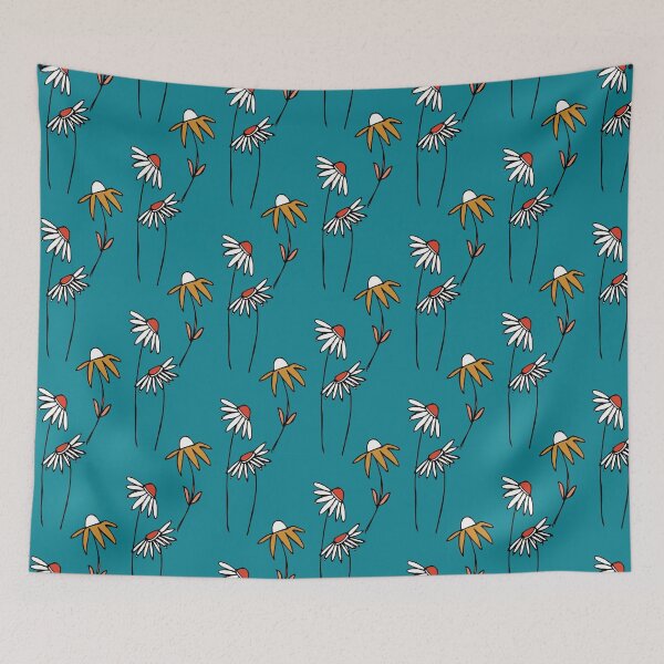 Item preview, wild floral blue designed and sold by susycosta.