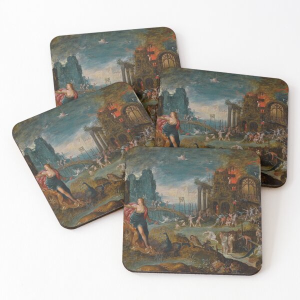 Item preview, Hellscape vintage medieval painting designed and sold by Vintage Designs +.