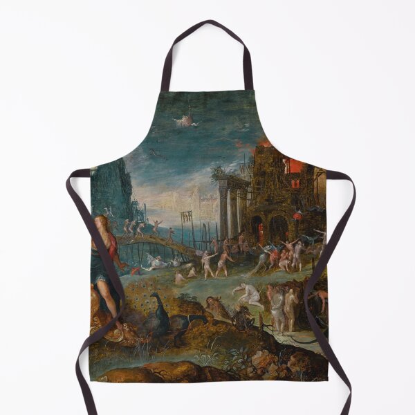 Item preview, Hellscape vintage medieval painting designed and sold by Vintage Designs +.