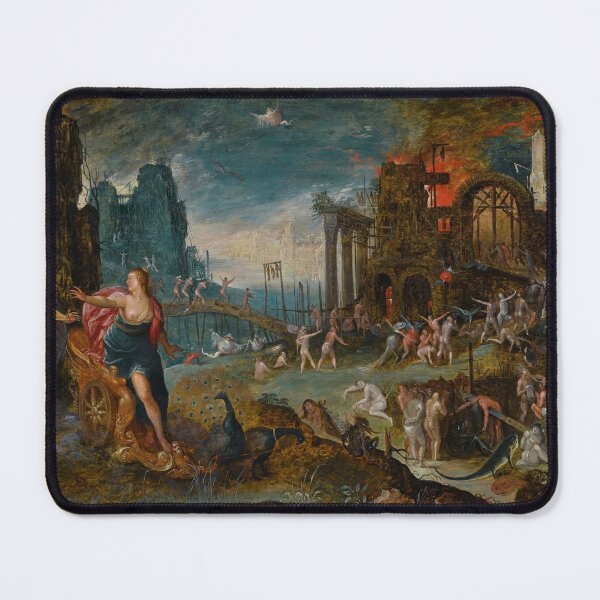 Item preview, Hellscape vintage medieval painting designed and sold by Vintage Designs +.