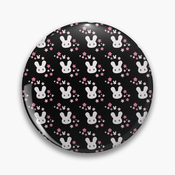 Item preview, Kawaii Cute Bunny Rabbit, Moon and Stars - Black designed and sold by Haygoodies.