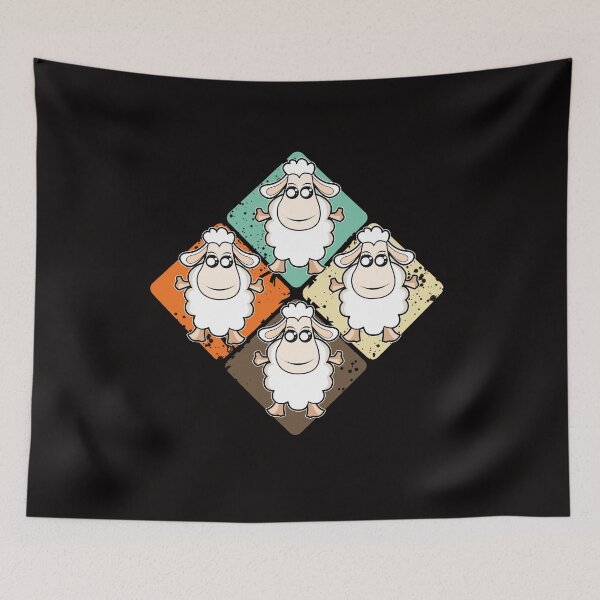 Item preview, Sheep funny colorful retro designed and sold by Imutobi.