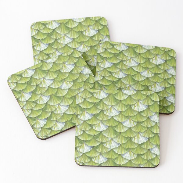 Item preview, Gouache drawing in the form of petals of green and white colors designed and sold by Tanya-GR.