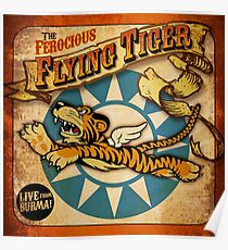 "FLYING TIGER" VINTAGE Poster