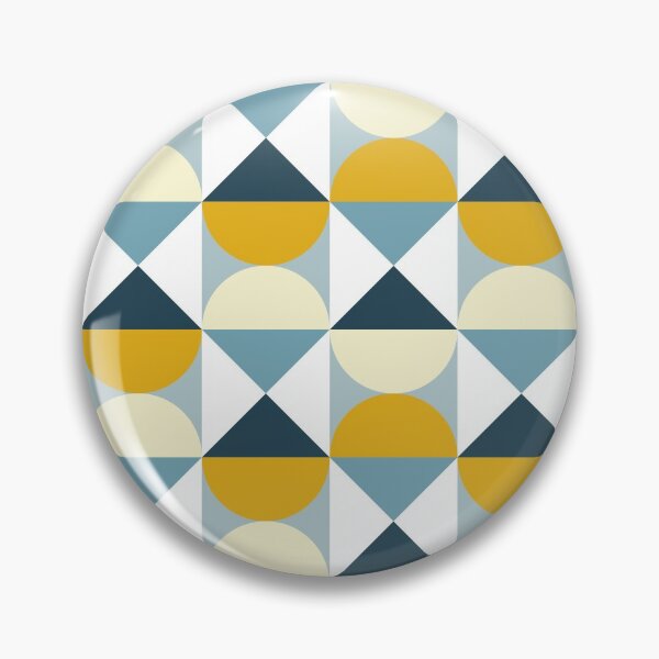 Item preview, Modern Geometric Mustard and Blue Bauhaus Inspired designed and sold by MellyEvans.