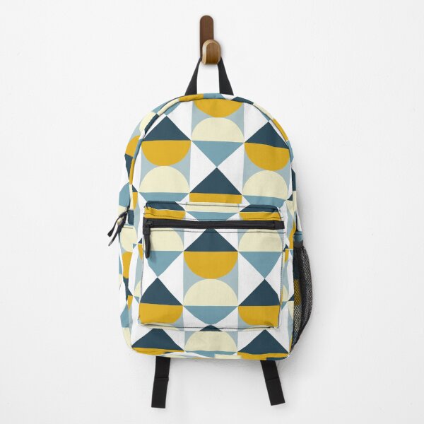 Item preview, Modern Geometric Mustard and Blue Bauhaus Inspired designed and sold by MellyEvans.