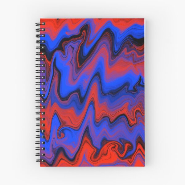 Artikelvorschau, Liquid Marble Abstract Schwarz, Blau und Rot Psychedelisch entworfen und verkauft von fashopera.