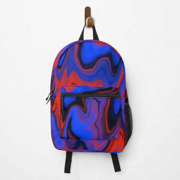Artikelvorschau, Liquid Marble Abstract Schwarz, Blau und Rot Psychedelisch entworfen und verkauft von fashopera.