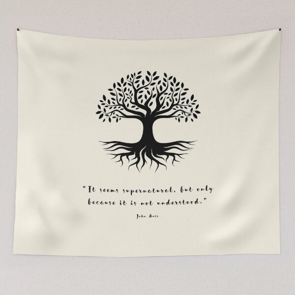 Item preview, John Muir's supernatural quote designed and sold by SaraTug.