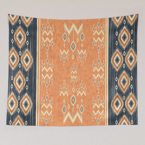 Item preview, Ikat Retro Diamonds and Stripes Pattern designed and sold by Octavia Soldani.