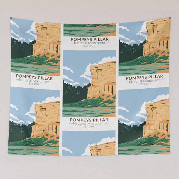 Item preview, Pompeys Pillar National Monument Montana Vintage designed and sold by KrisSidDesigns.