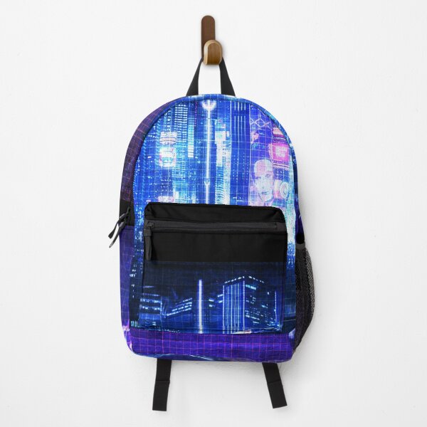 Item preview, Cyberpunk Nightscape (Blue Edition) designed and sold by Verdant Rose Studio.
