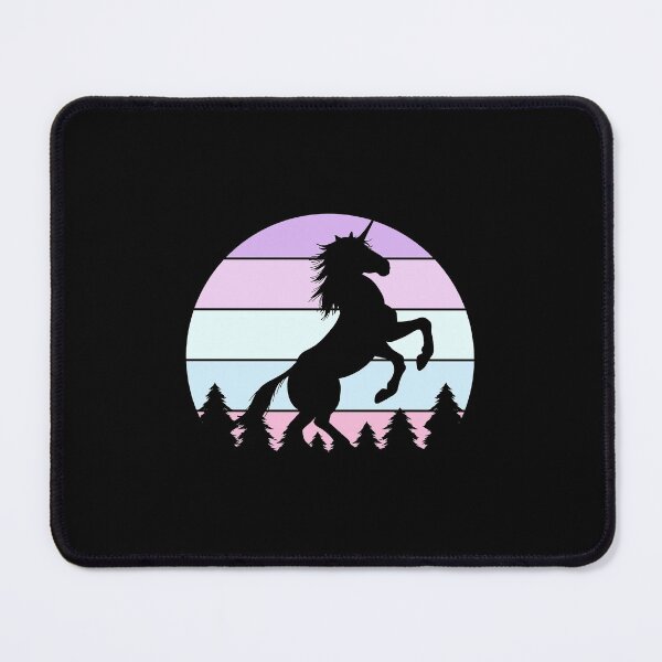 Item preview, Unicorn design with Retro sunset in pinks and purple designed and sold by BRtisticDesigns.