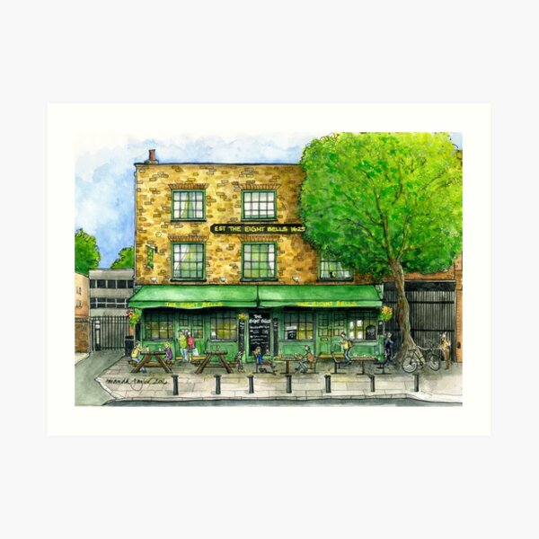 The Eight Bells, Fulham SW6 Art Print
