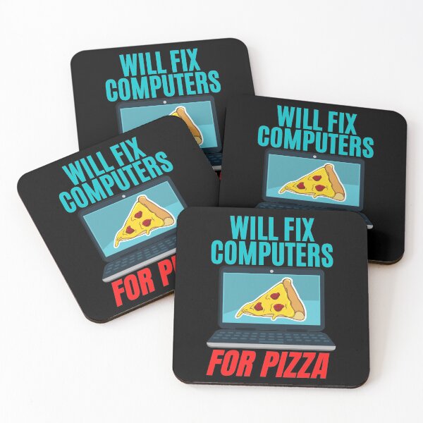 Item preview, Will Fix Computers for Pizza. Funny design for a computer engineer or programmer.  designed and sold by ACC .