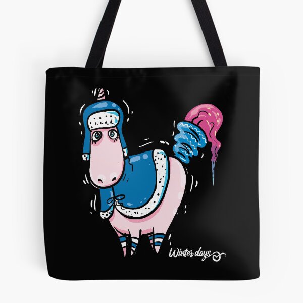 Item preview, Pink Unicorn wearing winter coat gift idea for girls & moms  T- designed and sold by BRtisticDesigns.