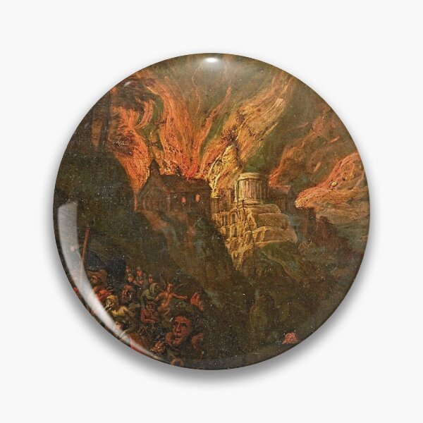 Item preview, The temptation of St Anthony medieval painting designed and sold by Vintage Designs +.