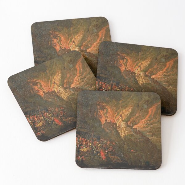 Item preview, The temptation of St Anthony medieval painting designed and sold by Vintage Designs +.