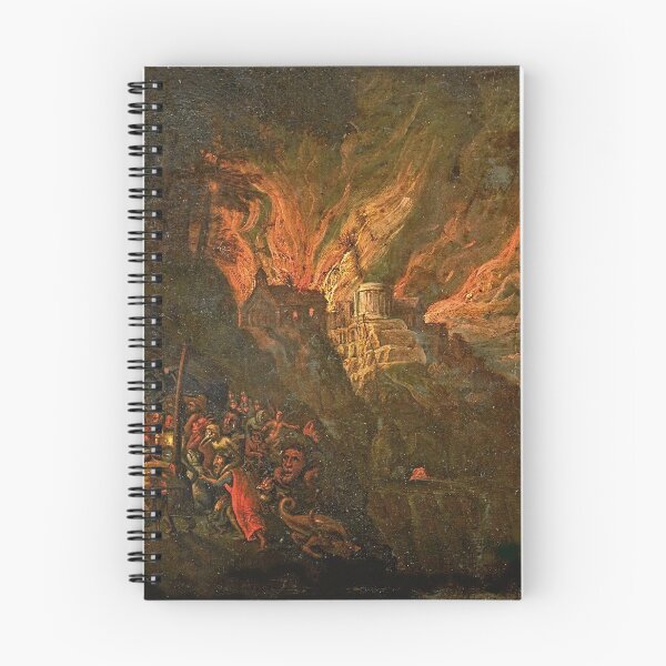 Item preview, The temptation of St Anthony medieval painting designed and sold by Vintage Designs +.
