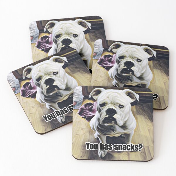 Item preview, Olde English Bulldogge - You has Snacks? designed and sold by Wisdi.