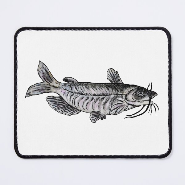 Item preview, White Catfish Fish Drawing designed and sold by Michelebuttons.