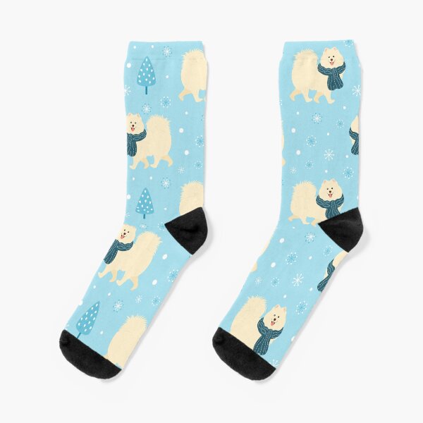 Item preview, Cute Samoyed dog in Winter designed and sold by Lulupainting.