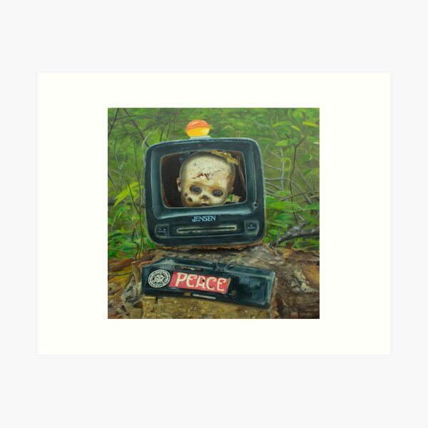 TV Head Art Print