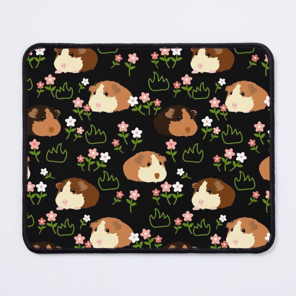 Item preview, Guinea Pig and Flowers - Black designed and sold by Lulupainting.
