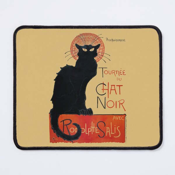 Aperçu de l'œuvre La Tournée Du Chat Noir vintage 1896 extrait d'affiche de Paris créée et vendue par SolidEarthArt.