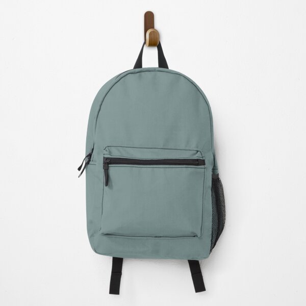 Dark Pastel Aqua Solid Color 2022 Trending Hue Moody Blue SW 6221 Sherwin Williams Ephemera Collection - Colour Trends - Popular Shade Backpack
