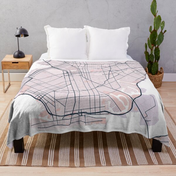 Item preview, Brooklyn Map, New York City, USA City, US Map Pink designed and sold by TheRedFinch.