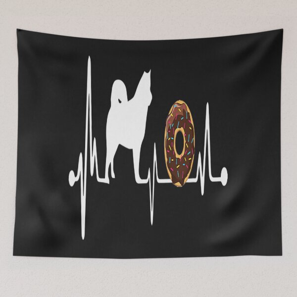 Item preview, Akita Heartbeat Ekg Pulse Donut Amante de perros grandes designed and sold by JudithPre11.