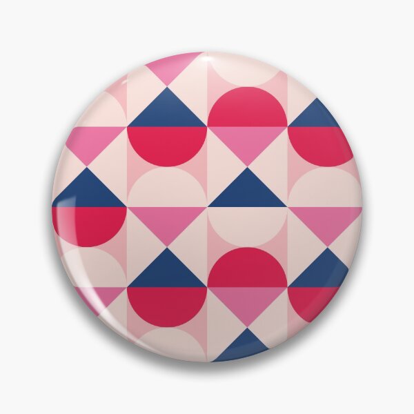 Item preview, Modern Geometric Pink, Red and Blue Bauhaus Inspired designed and sold by MellyEvans.