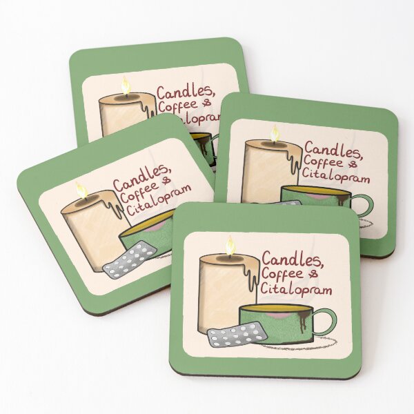 Item preview, 'Candles, Coffee and Citalopram' Mental Health Matters designed and sold by Gemma Grange.