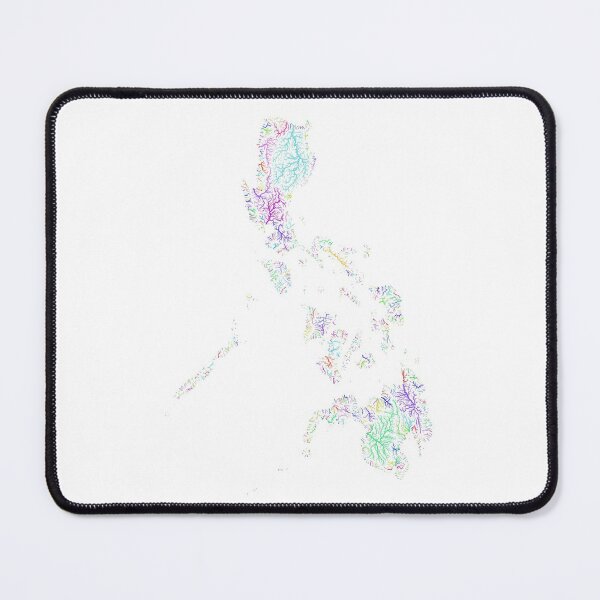 Item preview, The Philippines River Basin Map in Rainbow Colours with White Background designed and sold by GrasshopperGeo.