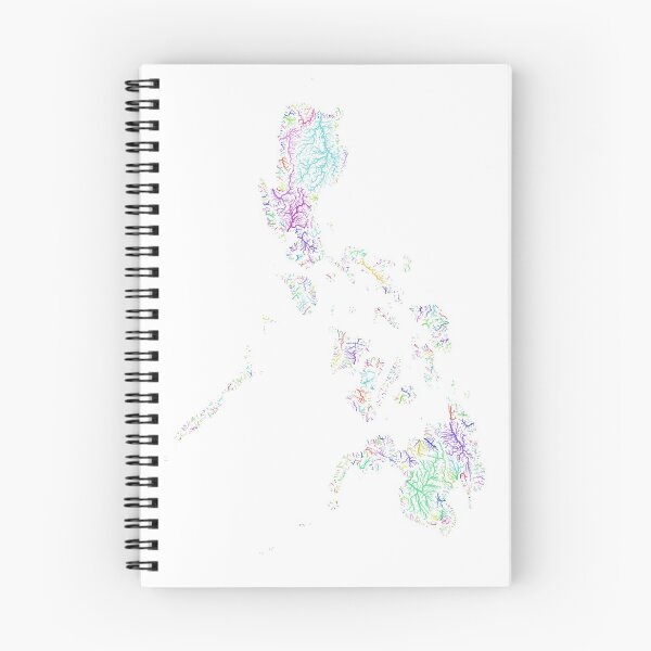 Item preview, The Philippines River Basin Map in Rainbow Colours with White Background designed and sold by GrasshopperGeo.