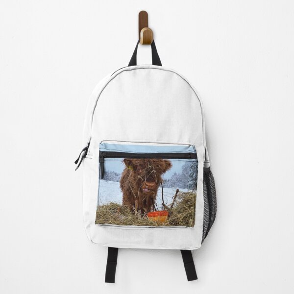 Item preview, Scottish Highland Cattle Calf in snow 2682 designed and sold by SaarelaHighland.