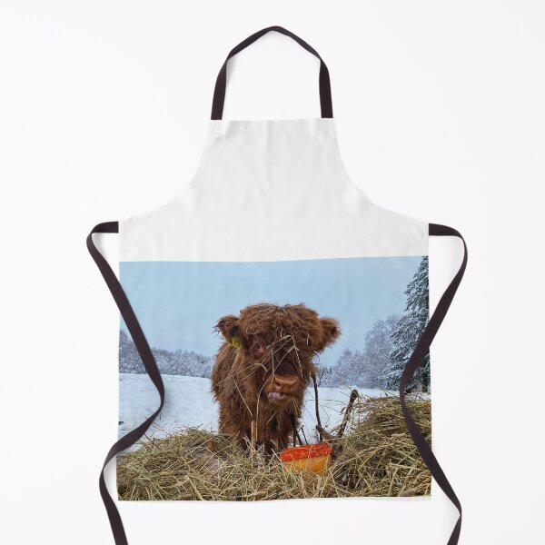 Item preview, Scottish Highland Cattle Calf in snow 2682 designed and sold by SaarelaHighland.