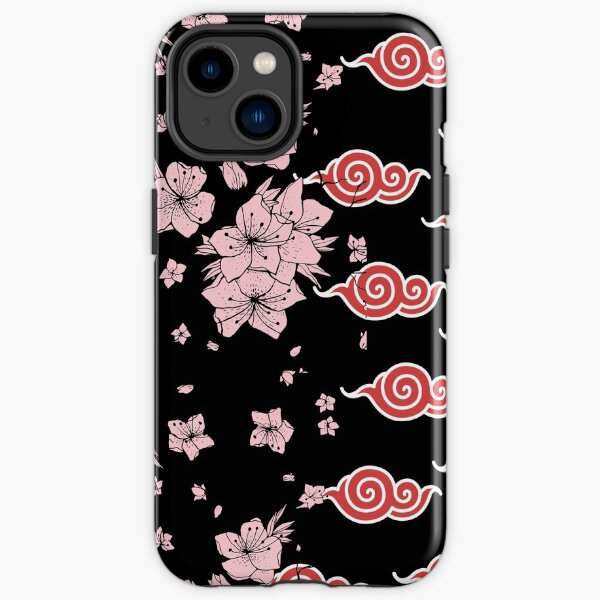 Japanese Sakura with Red Cloud Pattern Anime iPhone Tough Case