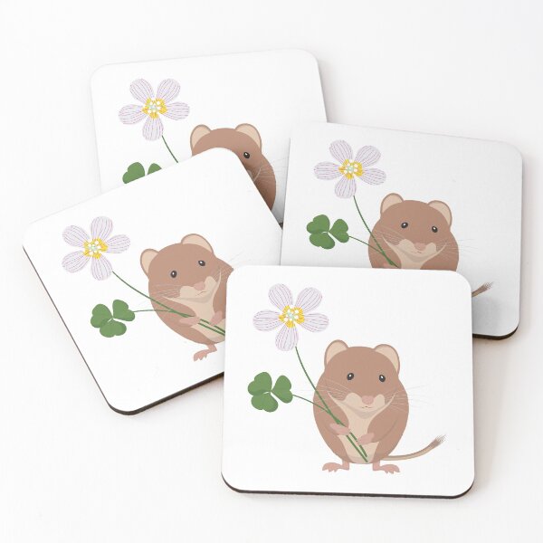 Item preview, Cute bank vole holding wood sorrel designed and sold by MarisG.