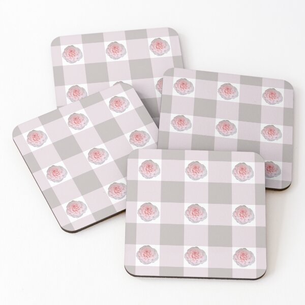 Item preview, Pink and grey checkered rose gingham pattern designed and sold by Steph-draws.