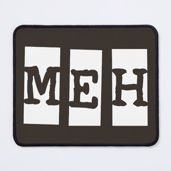 Item preview, MEH word text cards (white) designed and sold by SolidEarthArt.