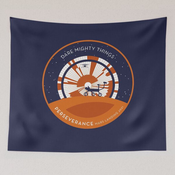 Item preview, Perseverance Rover, black & blue backgrounds Apparel designed and sold by Markadesign.