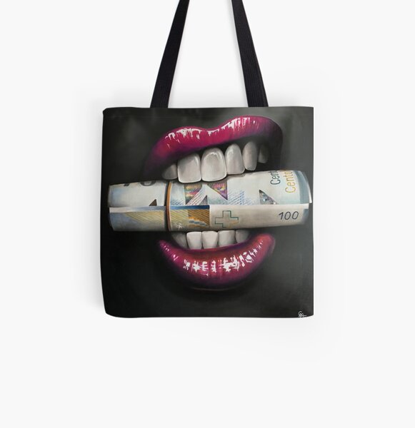 Money Bite All Over Print Tote Bag