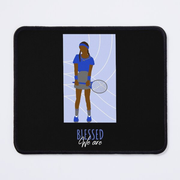 Item preview, We Are Blessed - Blue Tennis Player Sport Brown Skin Girl Black Girl Magic Afro Kwanzaa Design designed and sold by CreatedbyJR.