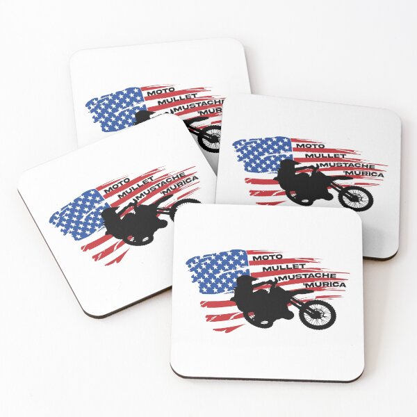 Item preview, Moto Mullet Mustache 'Murica Dirtbike Life designed and sold by Desiree Deve.