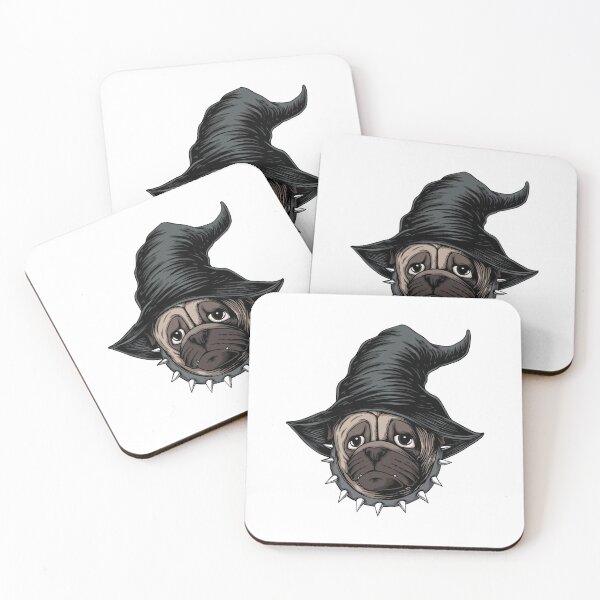 Item preview, Pug Dog in Halloween Witches hat gift for dog lovers designed and sold by BRtisticDesigns.