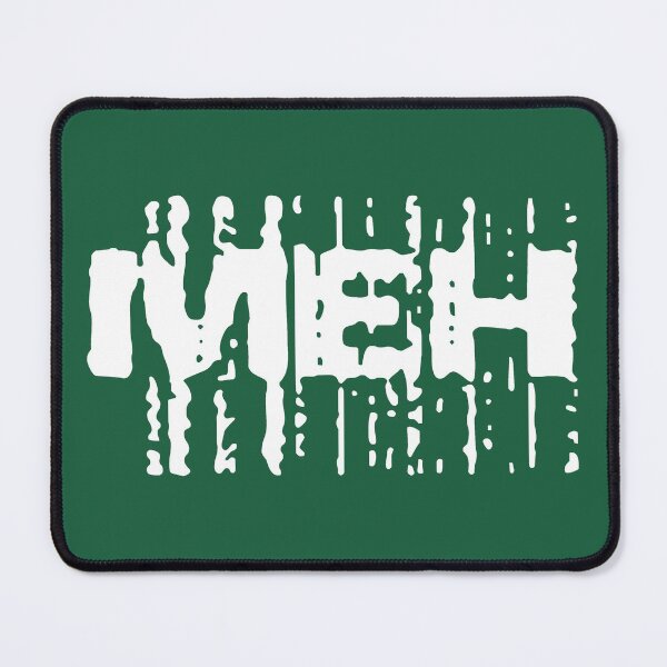 Item preview, MEH word text streaks (white) designed and sold by SolidEarthArt.
