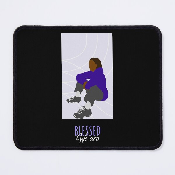 Item preview, We Are Blessed - Purple Casual Sitting Brown Skin Girl Black Girl Magic Afro Kwanzaa Black Owned Business Design designed and sold by CreatedbyJR.